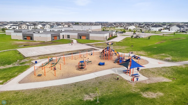 2128 Admiral Dr W, West Fargo, ND 58078 - aerial view of residential area featuring a park