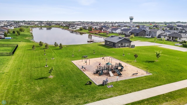 2128 Admiral Dr W, West Fargo, ND 58078 - aerial view of residential area featuring a nearby body of water and a recreational park