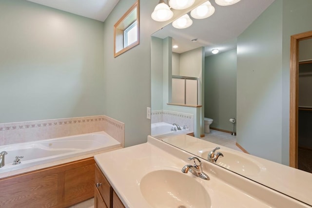 1223 Cypress Dr W, Annandale, MN 55302 - bathroom with toilet, a bath, and vanity