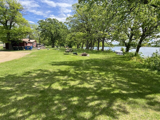 13240 Devils Lake Rd NW Unit 27And 26, Brandon Twp, MN 56315 - view of green lawn featuring a water view