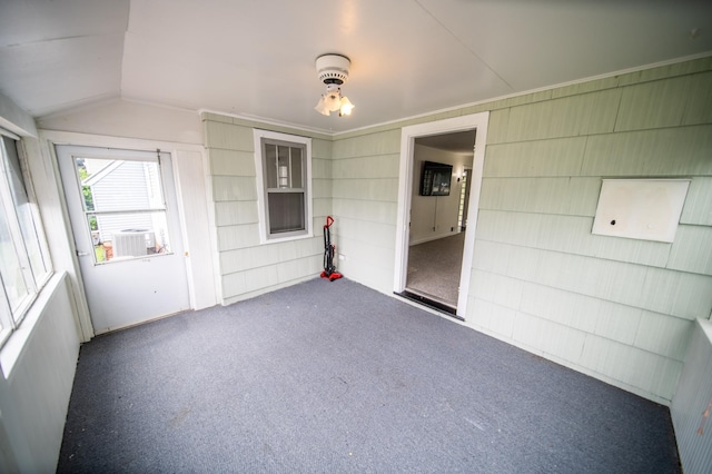 109 2nd St SW, Blooming Prairie, MN 55917 - unfurnished sunroom with vaulted ceiling