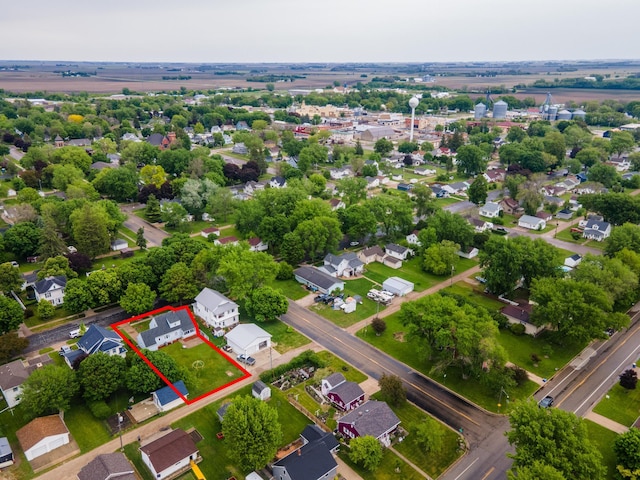 109 2nd St SW, Blooming Prairie, MN 55917 - aerial perspective of suburban area featuring property boundaries highlighted