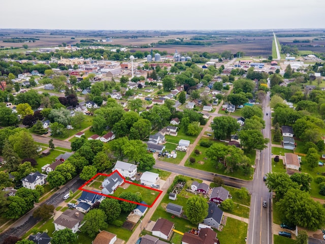 109 2nd St SW, Blooming Prairie, MN 55917 - aerial perspective of suburban area with property parcel outlined