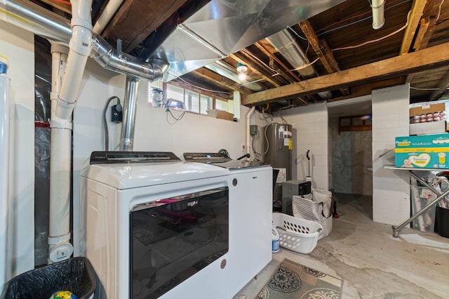 331 Locust St, Duluth, MN 55811 - washroom with washing machine and dryer and water heater