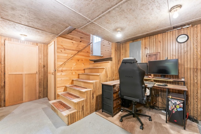 842 2nd St NW, Rochester, MN 55901 - office area with wooden walls and electric panel