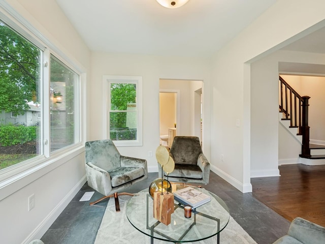 4816 3rd Ave S, Minneapolis, MN 55419 - sitting room with stairway and baseboards