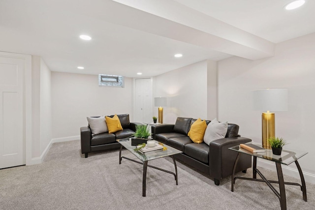 4816 3rd Ave S, Minneapolis, MN 55419 - carpeted living room with recessed lighting and baseboards