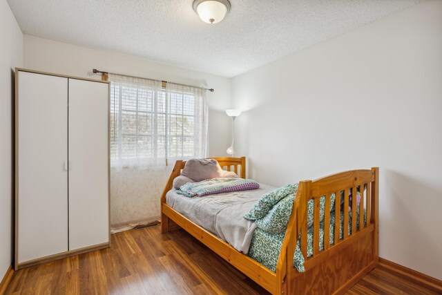 16480 Elm Creek Ln, Lakeville, MN 55044 - bedroom with a textured ceiling and wood finished floors