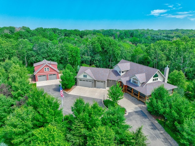 1167 56th St, Hudson, WI 54016 - view from above of property with a heavily wooded area