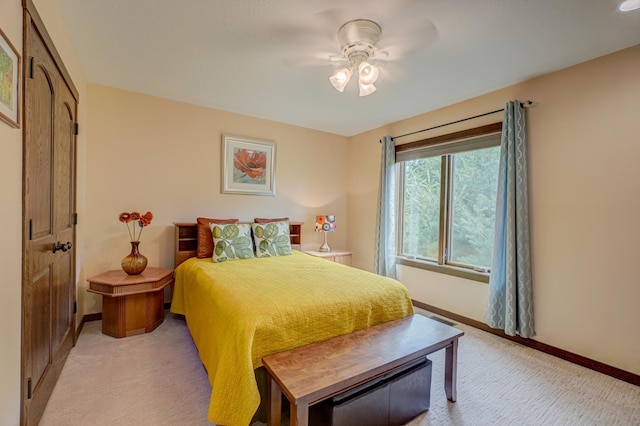 1167 56th St, Hudson, WI 54016 - bedroom featuring light colored carpet and ceiling fan