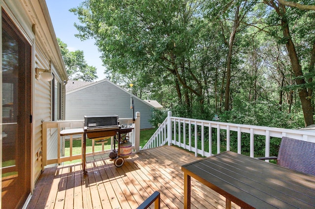 5711 Donegal Dr, Shoreview, MN 55126 - view of wooden deck