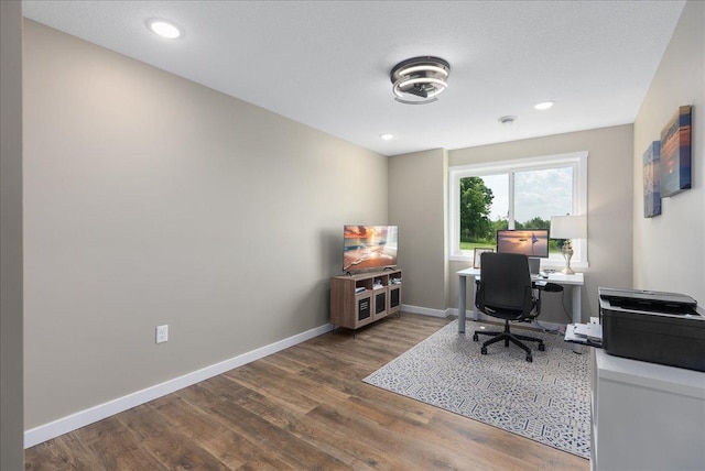 1609 75th Ave, Hammond, WI 54015 - office with wood finished floors and recessed lighting