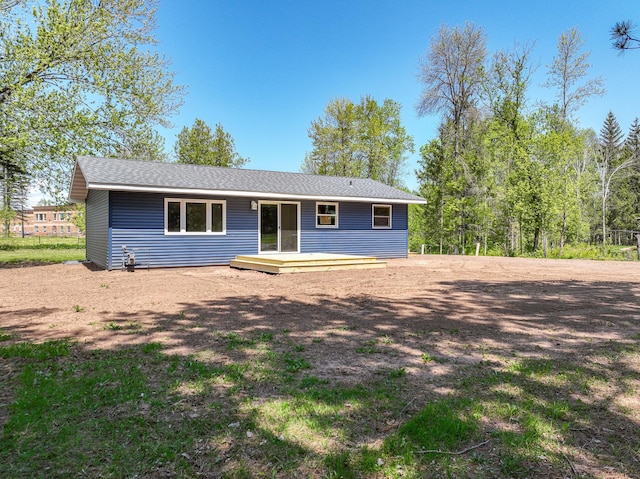809 Crestwood Dr, Wrenshall, MN 55797 - single story home featuring a wooden deck