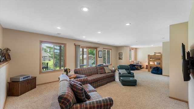 4132 Omaha Ln NW, Alexandria, MN 56308 - carpeted living room with recessed lighting and baseboards