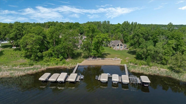 4132 Omaha Ln NW, Alexandria, MN 56308 - dock area with a wooded view and a water view