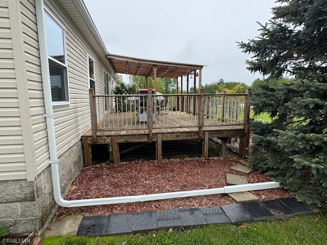 18755 Cassie Ln, Pokegama Twp, MN 55063 - view of wooden terrace