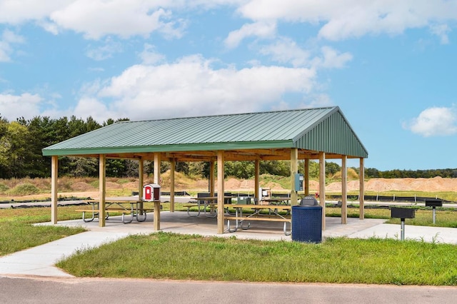 5348 Fall Cir, North Branch, MN 55056 - view of home's community with a gazebo and a lawn