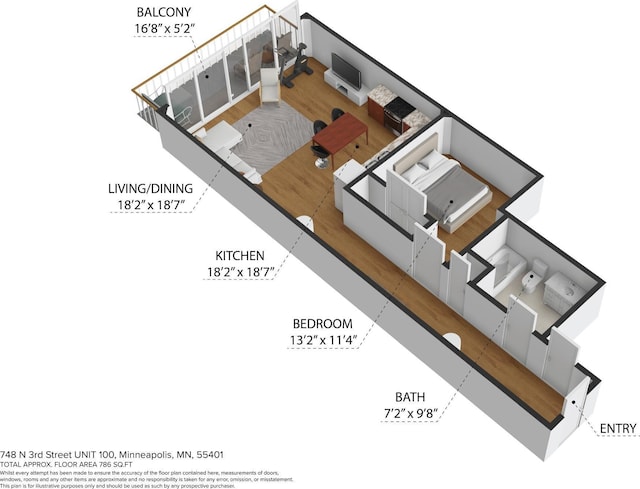 748 3rd St N Unit 504, Minneapolis, MN 55401 - room layout
