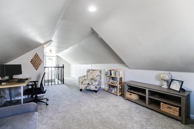 321 15th Ave N, Hopkins, MN 55343 - carpeted office space featuring vaulted ceiling and baseboards