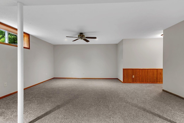 829 Cummings Ln, Saint Cloud, MN 56301 - empty room with carpet floors, baseboards, and ceiling fan