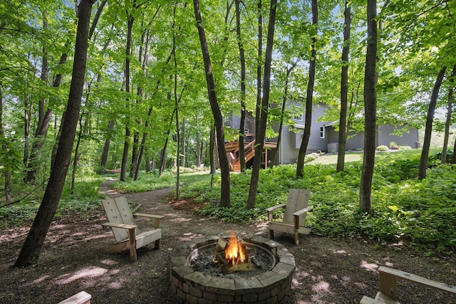 6253 Niagara Ct N, Maple Grove, MN 55311 - view of yard featuring a fire pit