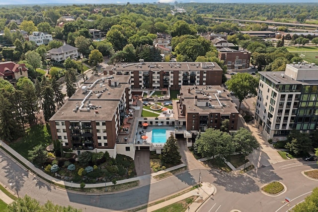 52 Groveland Ter Unit A402, Minneapolis, MN 55403 - aerial view of property's location with a pool