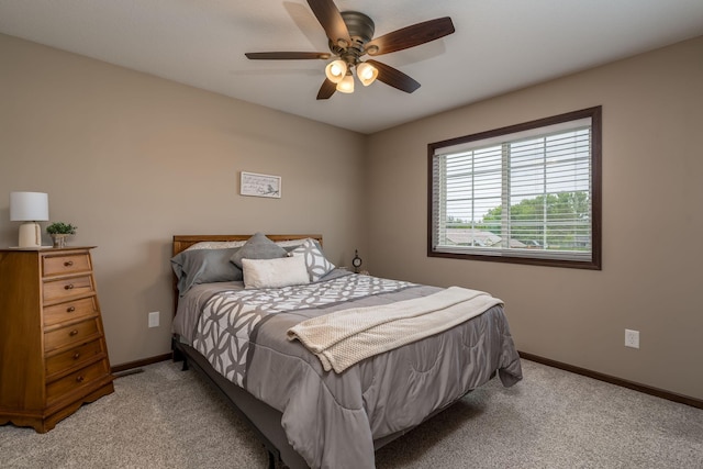 641 Beverly St, Wanamingo, MN 55983 - bedroom featuring light carpet, baseboards, and ceiling fan