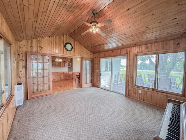 731 Grove Ave, Bird Island, MN 55310 - unfurnished sunroom with vaulted ceiling and heating unit