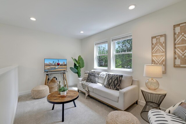 4804 12th Ave S, Minneapolis, MN 55417 - carpeted living room with recessed lighting and baseboards