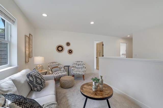 4804 12th Ave S, Minneapolis, MN 55417 - carpeted living area with recessed lighting and baseboards