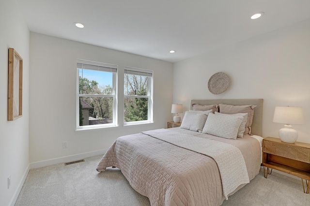 4804 12th Ave S, Minneapolis, MN 55417 - bedroom with light carpet, recessed lighting, and baseboards