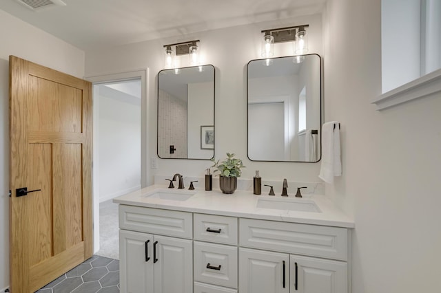 4804 12th Ave S, Minneapolis, MN 55417 - bathroom with double vanity and tile patterned floors