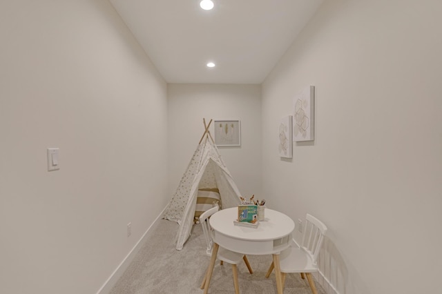 4804 12th Ave S, Minneapolis, MN 55417 - game room with light carpet, recessed lighting, and baseboards