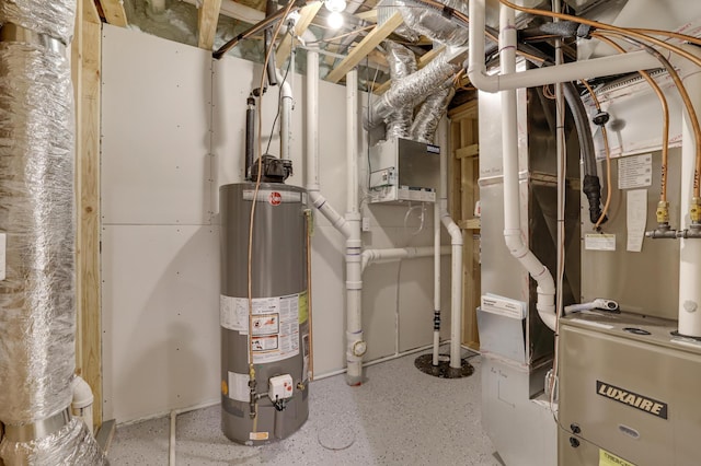 4804 12th Ave S, Minneapolis, MN 55417 - utility room featuring gas water heater and heating unit