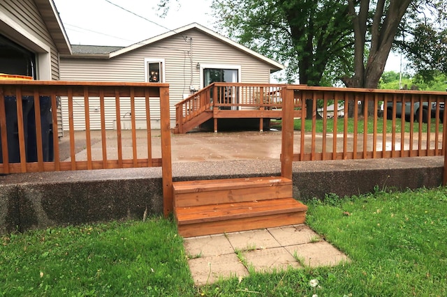 663B Main St, Ellsworth, WI 54011 - view of wooden deck