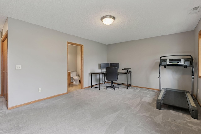 9741 Saint Andrews Dr, Elko New Market, MN 55020 - carpeted home office with a textured ceiling and baseboards