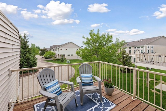 9741 Saint Andrews Dr, Elko New Market, MN 55020 - deck with a residential view and a lawn
