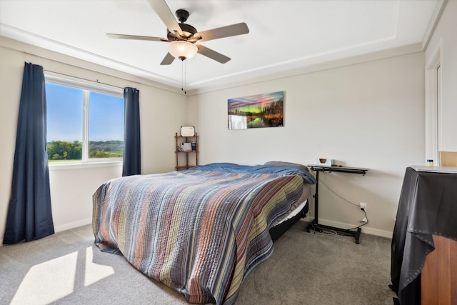 23615 Underclift St NW, Saint Francis, MN 55070 - bedroom with carpet flooring, baseboards, and ceiling fan