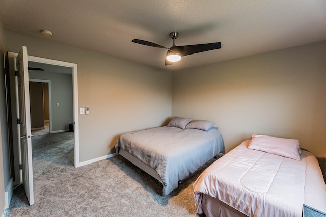 1156 42nd Ave W Unit A, West Fargo, ND 58078 - bedroom featuring carpet flooring, ceiling fan, and baseboards
