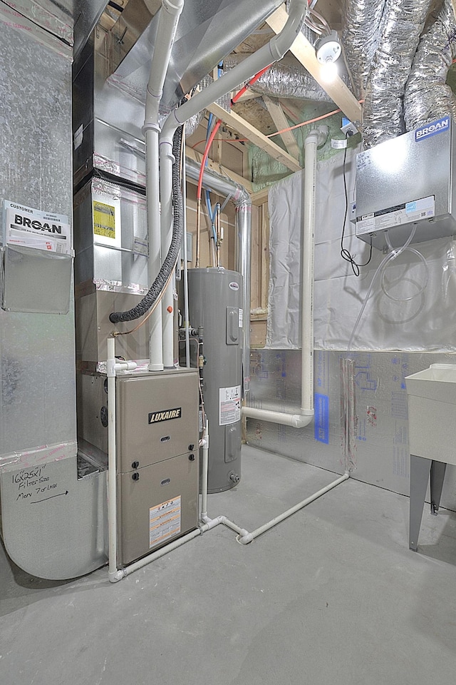 454 Roosevelt Dr, Dresser, WI 54009 - utilities featuring water heater and heating unit