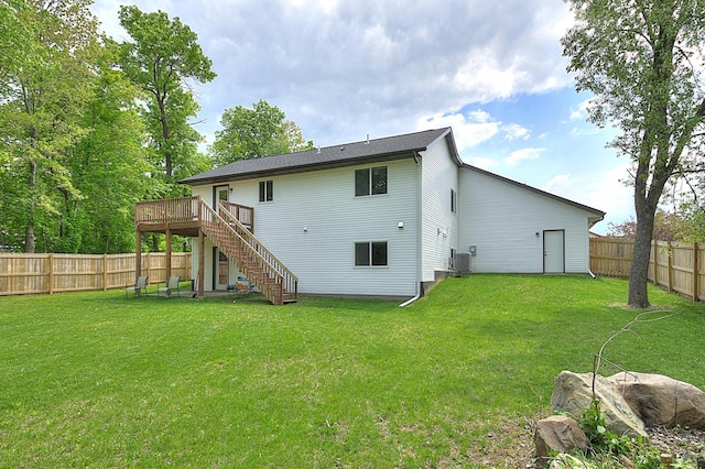 454 Roosevelt Dr, Dresser, WI 54009 - rear view of property featuring stairs and a deck