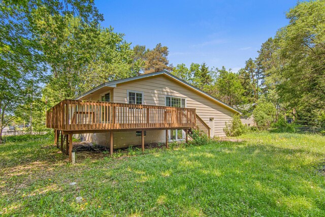 18905 Yalta St NE, East Bethel, MN 55092 - back of house featuring a deck and stairs