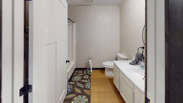 1175 Maben Ave S, Isle, MN 56342 - bathroom with wood finished floors, vanity, and shower / bath combo