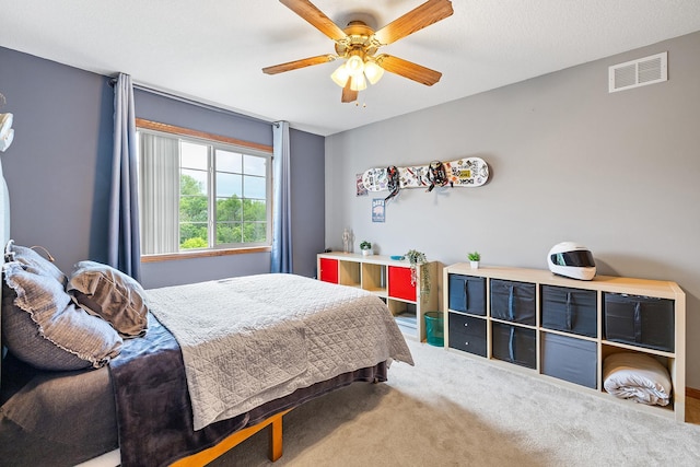 2040 Fountain Ln, Waconia, MN 55387 - carpeted bedroom featuring ceiling fan