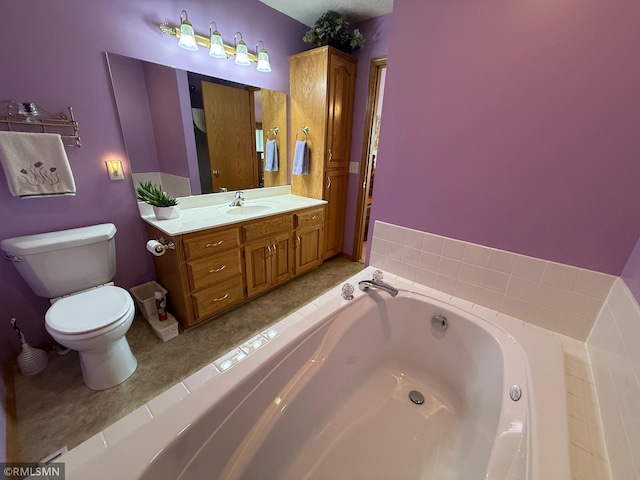 1508 Terrance Cir NE, New Prague, MN 56071 - bathroom with a bath, vanity, and toilet