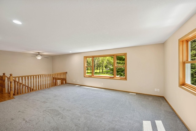 8415 Needham Ave NE, Otsego, MN 55330 - carpeted spare room with recessed lighting, baseboards, and ceiling fan