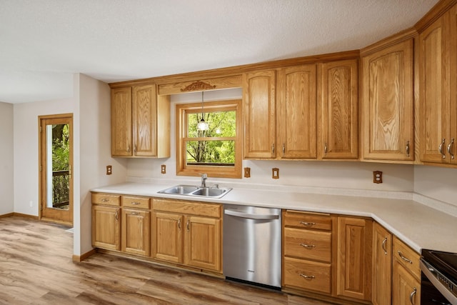 8415 Needham Ave NE, Otsego, MN 55330 - kitchen featuring dishwasher, a sink, healthy amount of natural light, and light wood finished floors