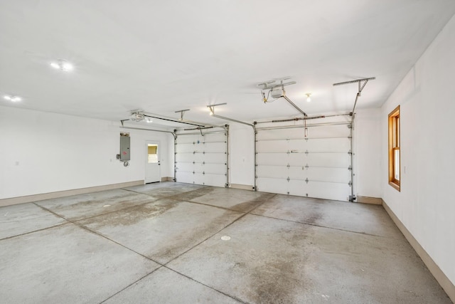 8415 Needham Ave NE, Otsego, MN 55330 - garage with electric panel, a garage door opener, and baseboards