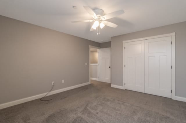 642 Haeberle Ave, New Ulm, MN 56073 - unfurnished bedroom featuring carpet, a closet, and ceiling fan