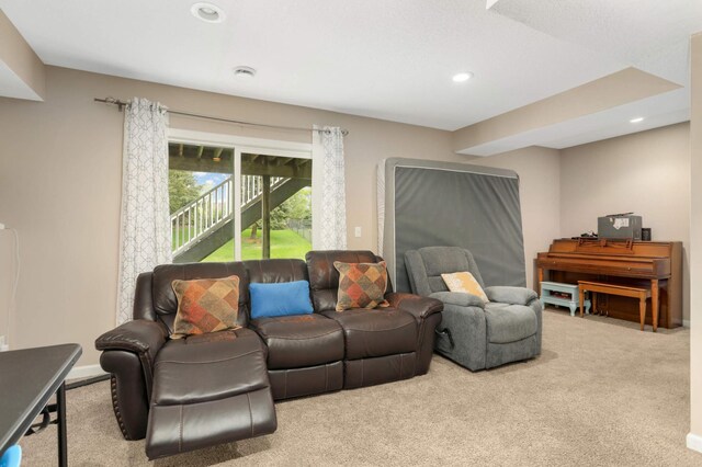 12049 Waconia Cir NE, Blaine, MN 55449 - carpeted living room featuring recessed lighting